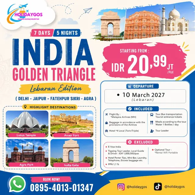 Informasi perjalanan India Golden Triangle