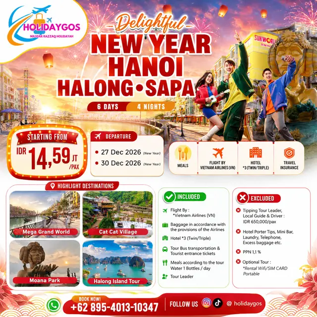Informasi perjalanan Delightful New Year Hanoi-Halong-Sapa