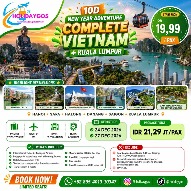 Informasi perjalanan New Year Adventure Complete