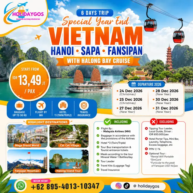 Informasi perjalanan Special Year End Vietnam